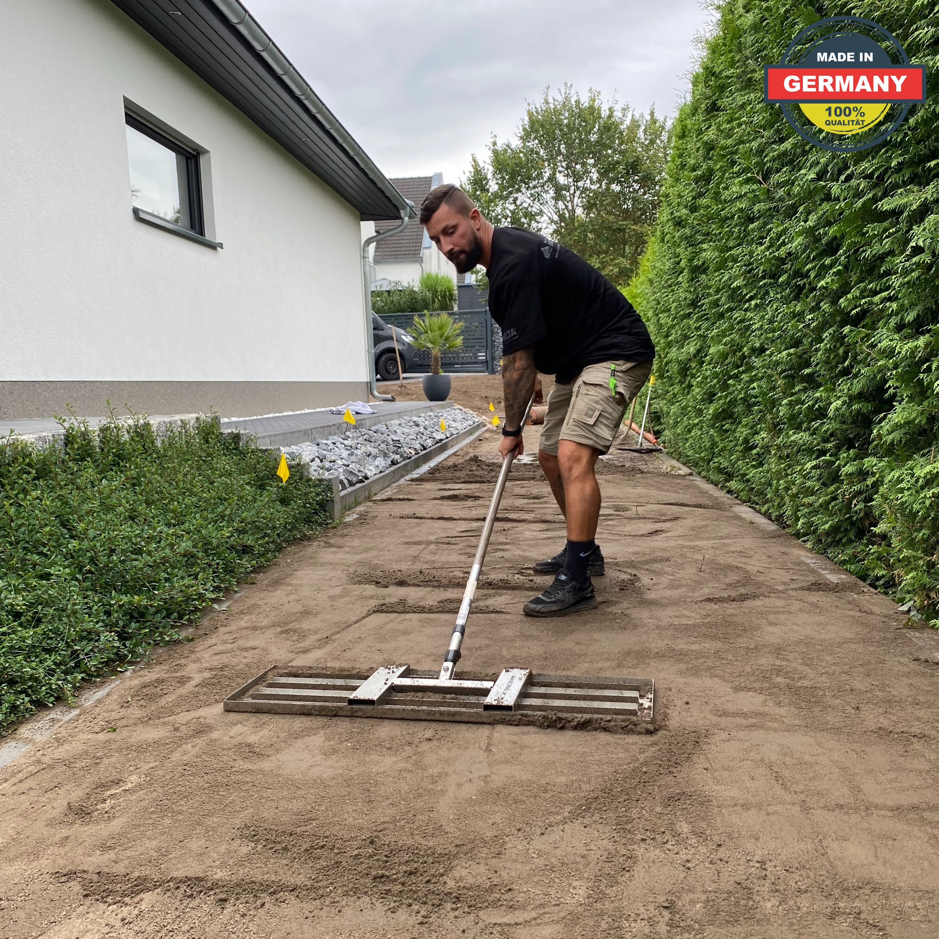 The original RISISANI® lawn levelling rake made of V2A stainless