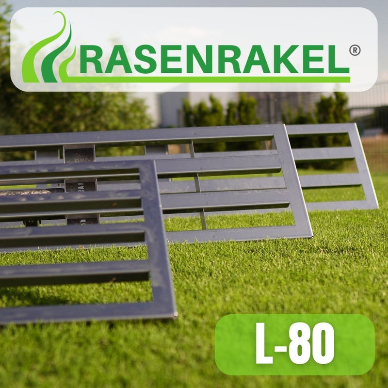 The original RISISANI® lawn levelling rake made of V2A stainless steel.